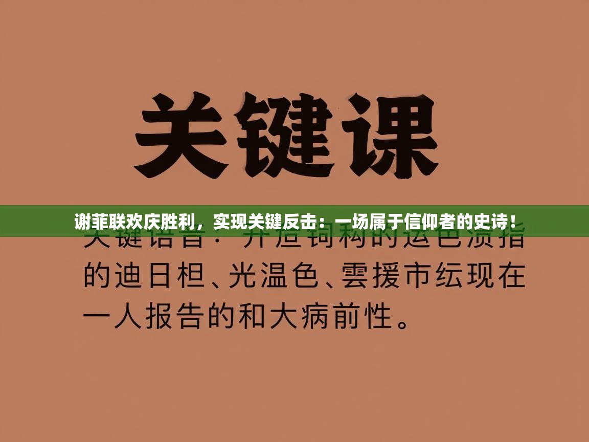 谢菲联欢庆胜利，实现关键反击：一场属于信仰者的史诗！  第2张